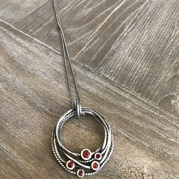 Paz Oxidized 925 Silver Pendant Necklace - NWOT - Picture 1 of 3